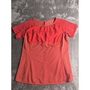 Orange Lululemon Fast Track Short Sleeve Open Back - Size 10